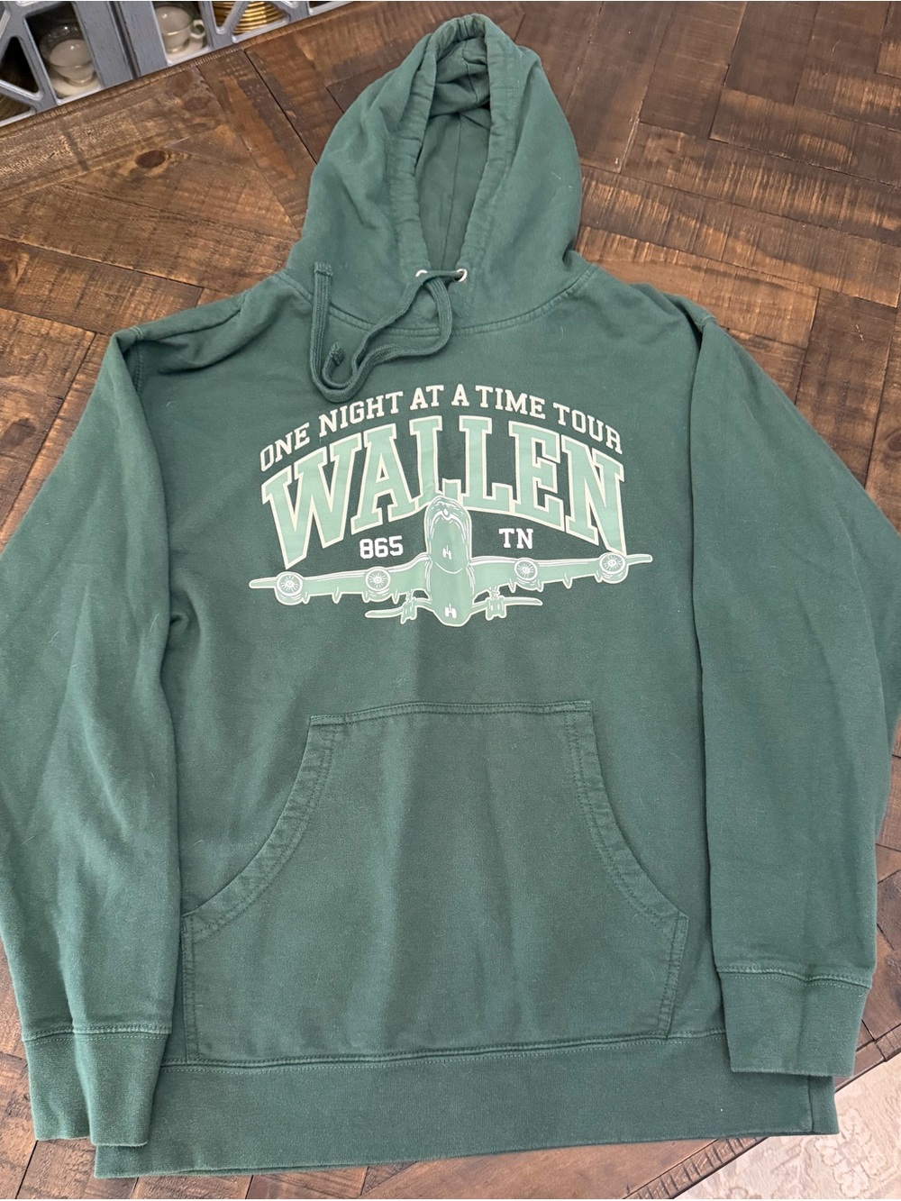 Wallen One Night At A Time Tour Hoodie - Forest Green